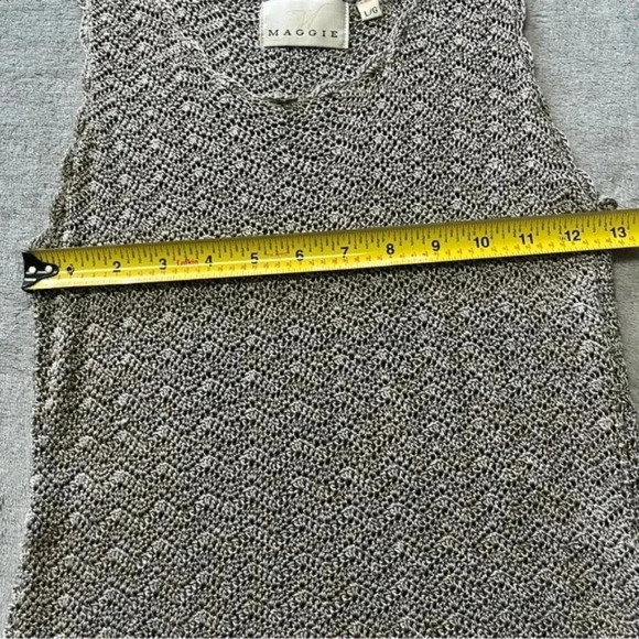 Maggie Metal Silver/Grey Crochet Tank Tank - Picture 8 of 10